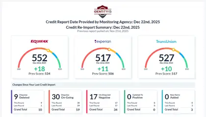 Credit result screenshot