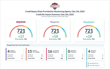 Credit result screenshot
