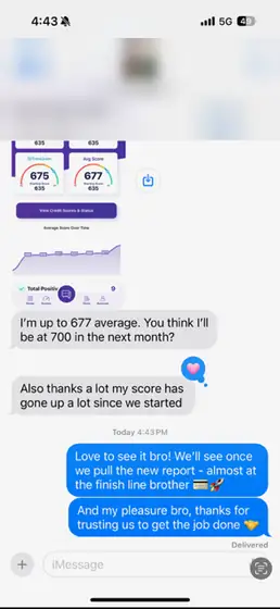 Credit result screenshot