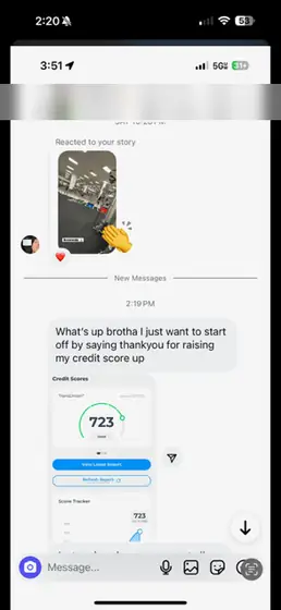 Credit result screenshot