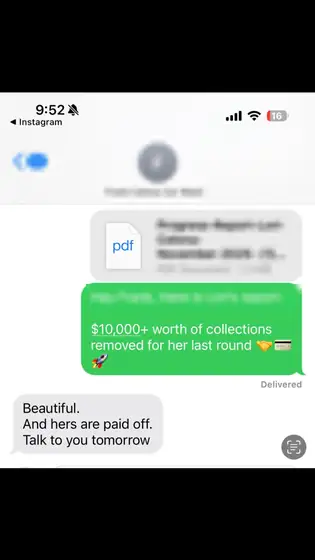 Credit result screenshot